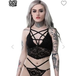 Killstar Noctra Lace-Delic Bralette NWOT